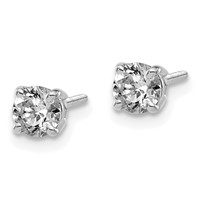 14kw .60ct VS2 SI1 G-i Diamond Stud Thread on Off Post Earrings view 2