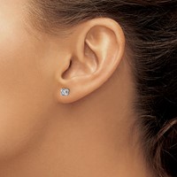 14kw .60ct VS2 SI1 G-i Diamond Stud Thread on Off Post Earrings view 3