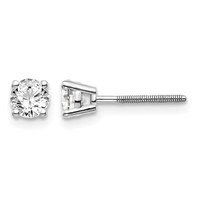 14kw .60ct VS2 SI1 G-i Diamond Stud Thread on Off Post Earrings view 1