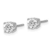 14kw .95ct VS2 SI1 G-i Diamond Stud Thread on Off Post Earrings view 2