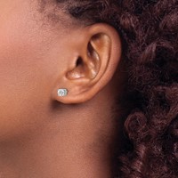14kw .95ct VS2 SI1 G-i Diamond Stud Thread on Off Post Earrings view 3