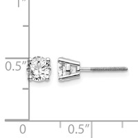 14kw .95ct VS2 SI1 G-i Diamond Stud Thread on Off Post Earrings view 4