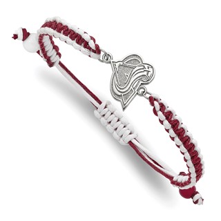Stainless Steel NHL LogoArt Colorado Avalanche Adjustable Cord Bracelet