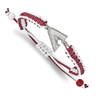 Stainless Steel Major League Baseball LogoArt Arizona Diamondbacks Adjustable Cord Bracelet