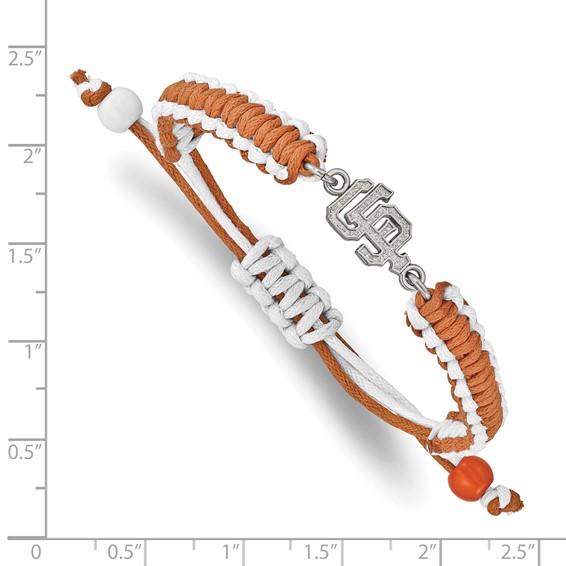 Stainless Steel Major League Baseball LogoArt San Francisco Giants Adjustable Cord Bracelet