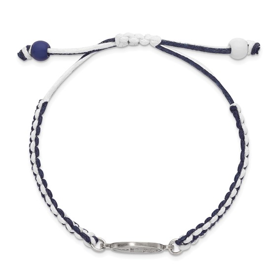 Stainless Steel NHL LogoArt Edmonton Oilers Adjustable Cord Bracelet