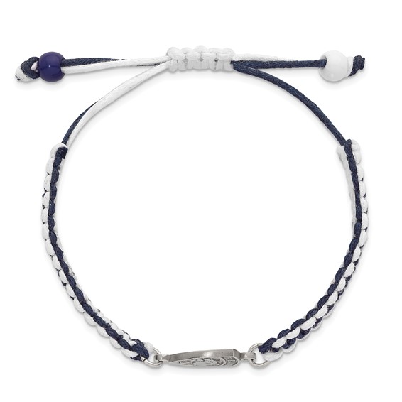 Stainless Steel NHL LogoArt Florida Panthers Adjustable Cord Bracelet