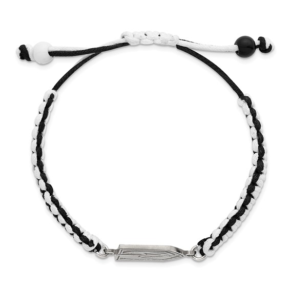 Stainless Steel NHL LogoArt Vegas Golden Knights Adjustable Cord Bracelet