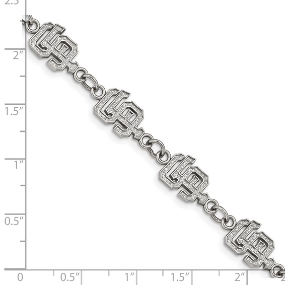 Stainless Steel Major League Baseball LogoArt San Francisco Giants w/1.5in ext Bracelet
