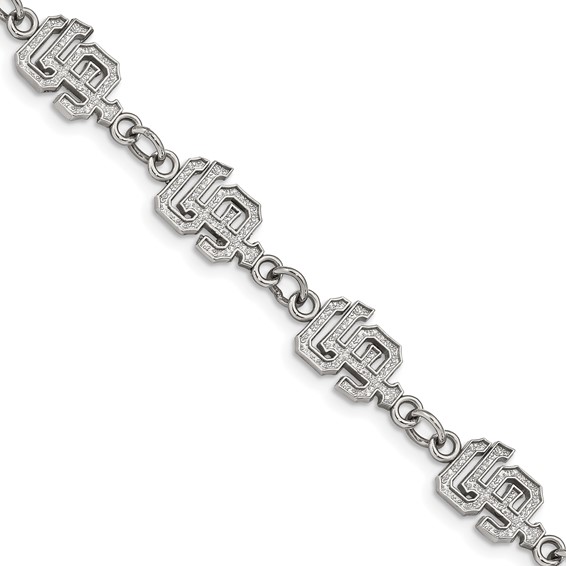 Stainless Steel Major League Baseball LogoArt San Francisco Giants w/1.5in ext Bracelet