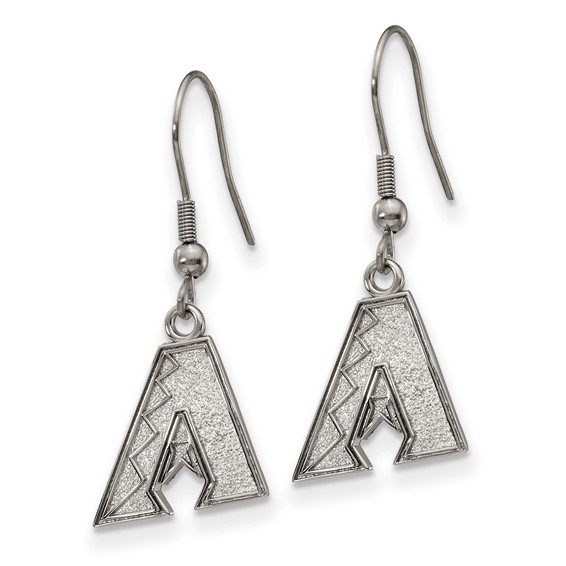 Stainless Steel Major League Baseball LogoArt Arizona Diamondbacks Dangle Earrings