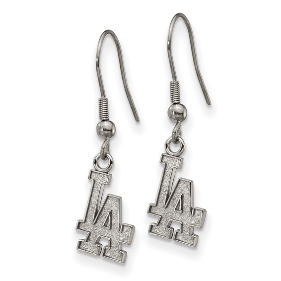 Stainless Steel Major League Baseball LogoArt Los Angeles Dodgers Dangle Earrings