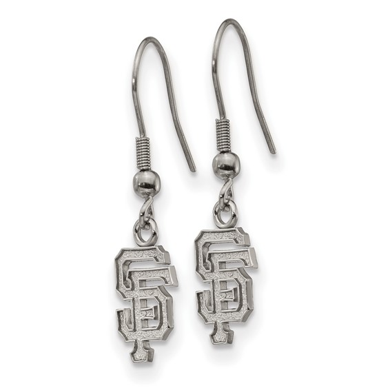 Stainless Steel Major League Baseball LogoArt San Francisco Giants Dangle Earrings