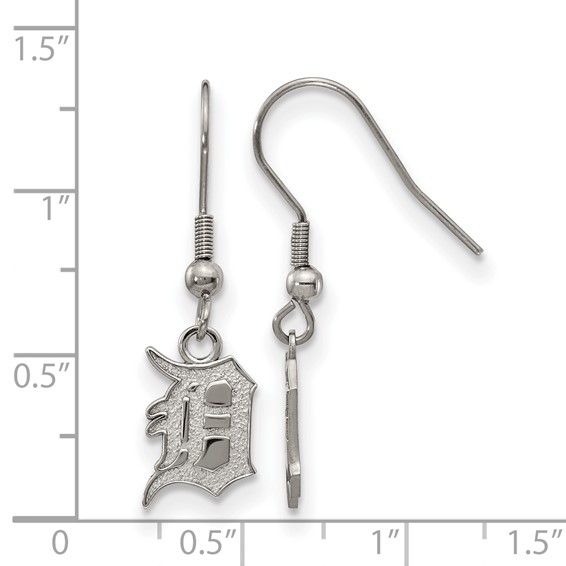Stainless Steel Major League Baseball LogoArt Detroit Tigers Dangle Earrings