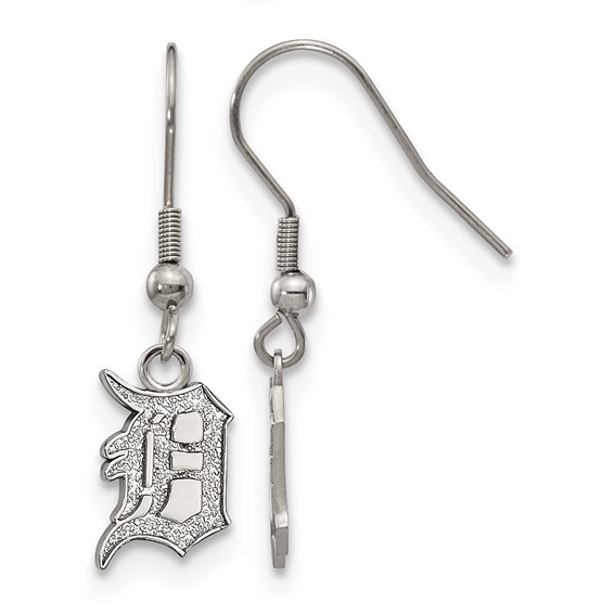 Stainless Steel Major League Baseball LogoArt Detroit Tigers Dangle Earrings