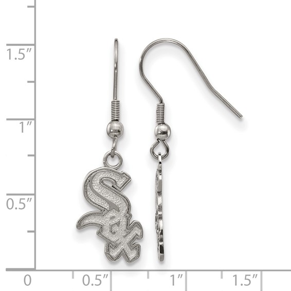Stainless Steel Major League Baseball LogoArt Chicago White Sox Dangle Earrings