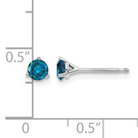 14K .40ct Blue Diamond Stud Earrings view 2