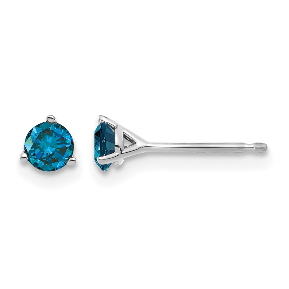 14K .40ct Blue Diamond Stud Earrings
