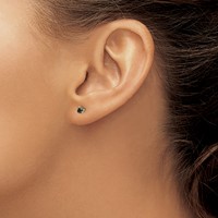 14K 1 4 Carat Black Diamond Stud Earrings view 3