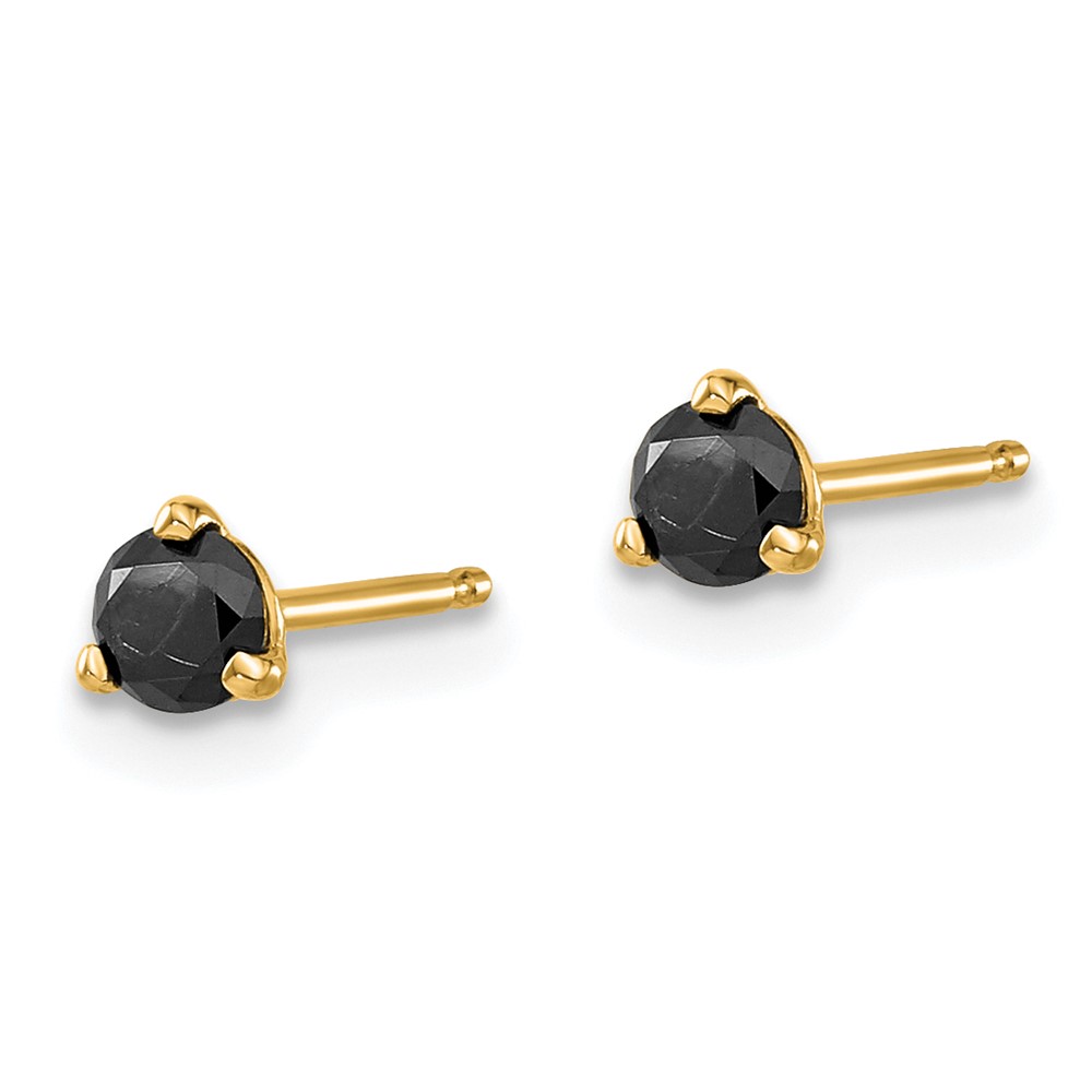 14k 1/3ct Black Diamond Stud Earrings (STBK-33)