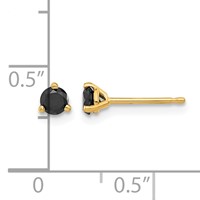 14K Yellow Gold 0.33 Carat Black Diamond Stud Earrings view 4