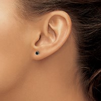14K White Gold 0.38 Carat Black Diamond Stud Earrings view 3