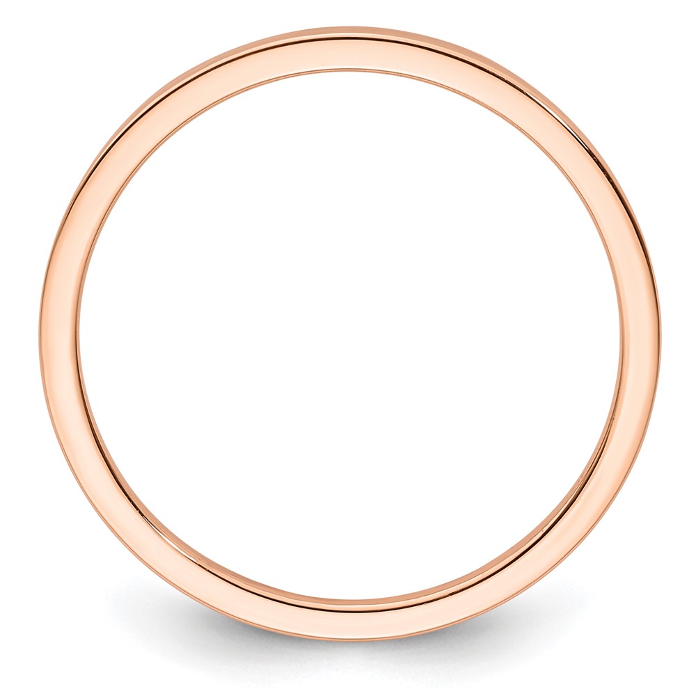 14K Rose Gold 1.2mm Flat Polished Stackable Band Size 6.5 (STK16-120R-6.5)