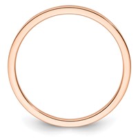 14K Rose Gold 1.2mm Flat Polished Stackable Band view 2