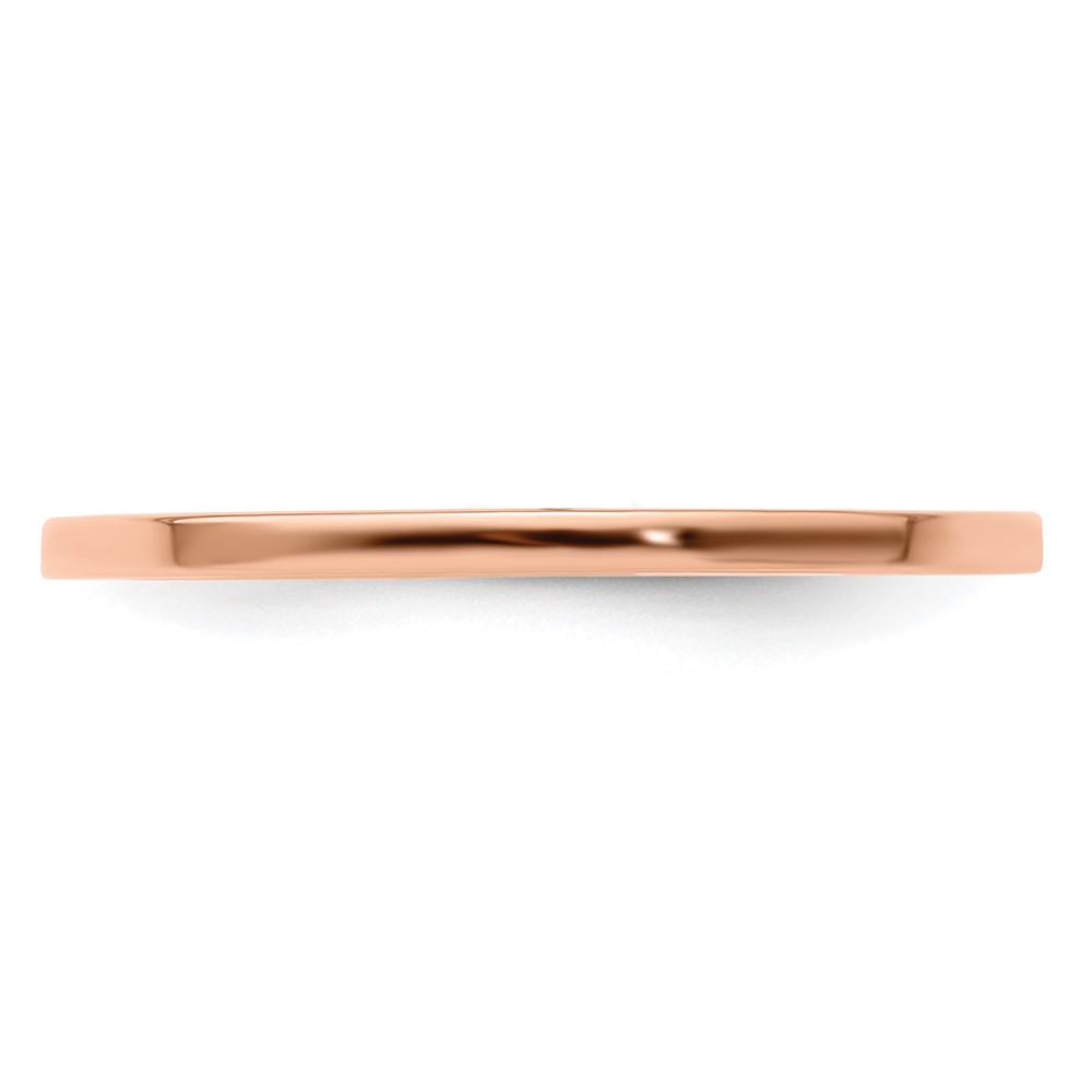 14K Rose Gold 1.2mm Flat Polished Stackable Band Size 6.5 (STK16-120R-6.5)