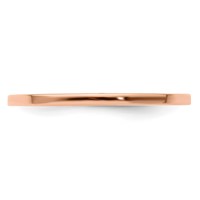 14K Rose Gold 1.2mm Flat Polished Stackable Band view 4