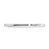 14K White Gold 1.2mm Flat Polished Stackable Band - Size 5 view 3