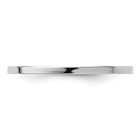 14K White Gold 1.2mm Flat Polished Stackable Band - Size 5 view 4