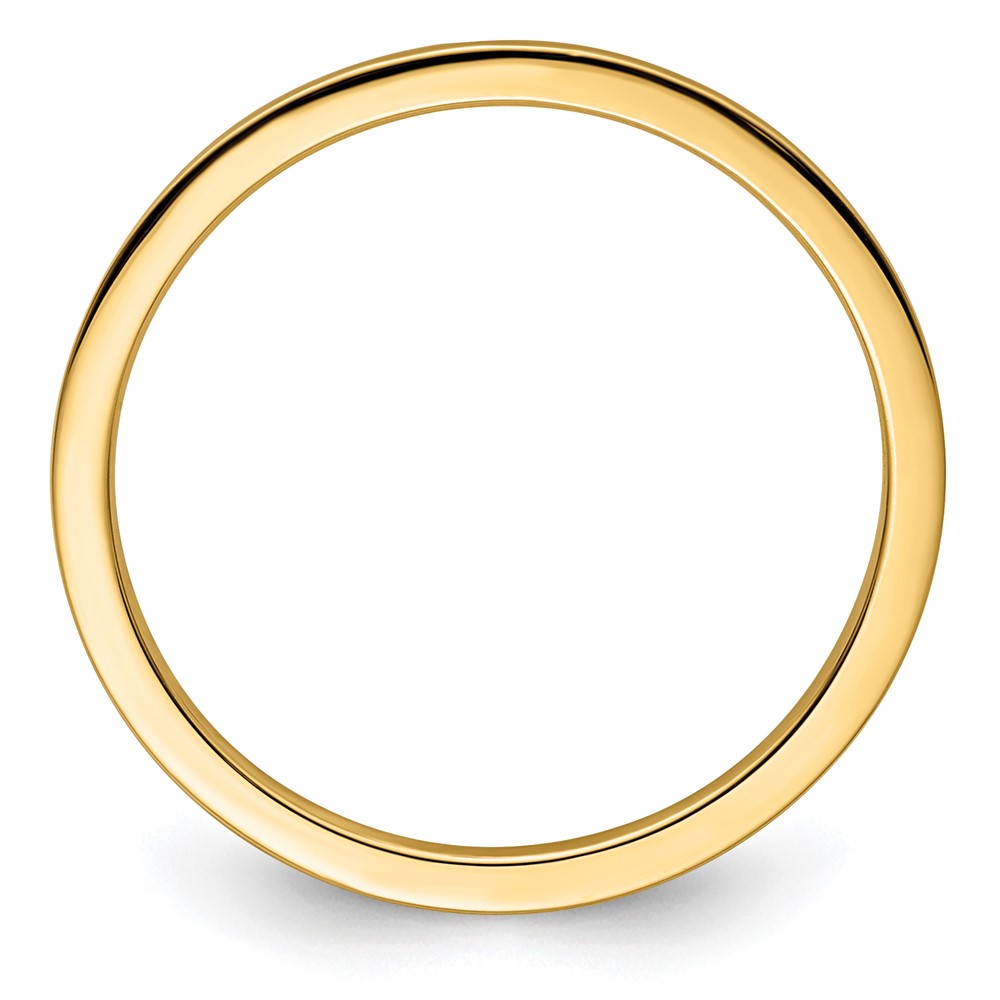 14K Yellow Gold 1.2mm Flat Polished Stackable Band Size 5 (STK16-120Y-5)