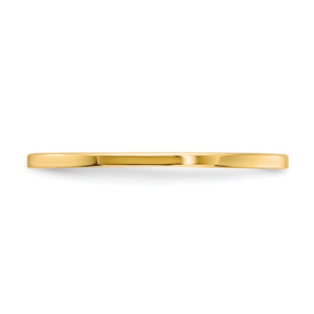 14K Yellow Gold 1.2mm Flat Polished Stackable Band Size 5 (STK16-120Y-5)