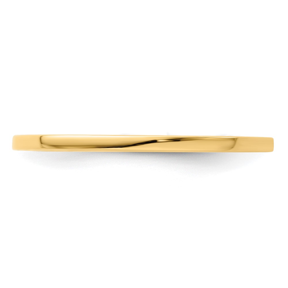 14K Yellow Gold 1.2mm Flat Polished Stackable Band Size 5 (STK16-120Y-5)