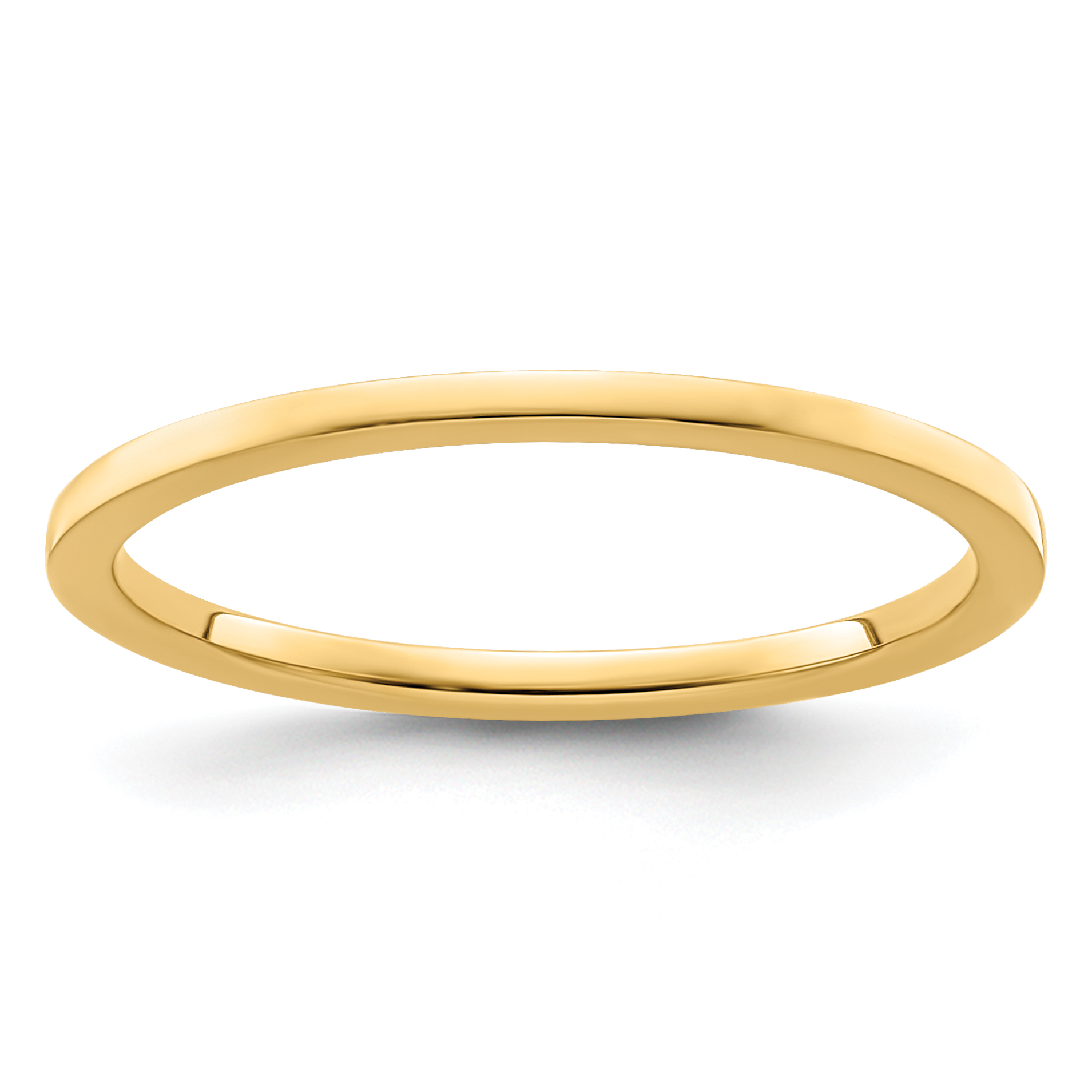 14K Yellow Gold 1.2mm Flat Polished Stackable Band Size 5 (STK16-120Y-5)