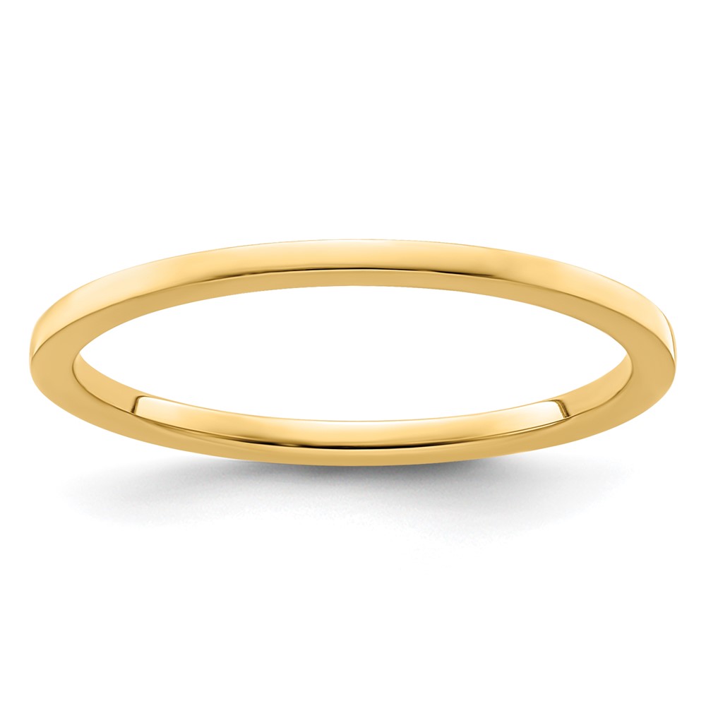 14K Yellow Gold 1.2mm Flat Polished Stackable Band Size 5 (STK16-120Y-5)