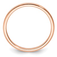 14K Rose Gold 1.2mm Half Round Polished Stackable Band view 2