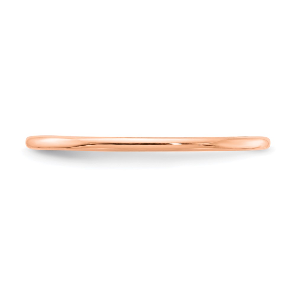 14K Rose Gold 1.2mm Half Round Polished Stackable Band Size 4.5 (STK17-120R-4.5)