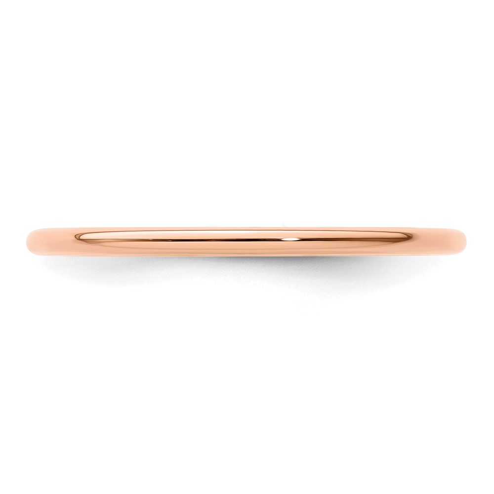 14K Rose Gold 1.2mm Half Round Polished Stackable Band Size 4.5 (STK17-120R-4.5)