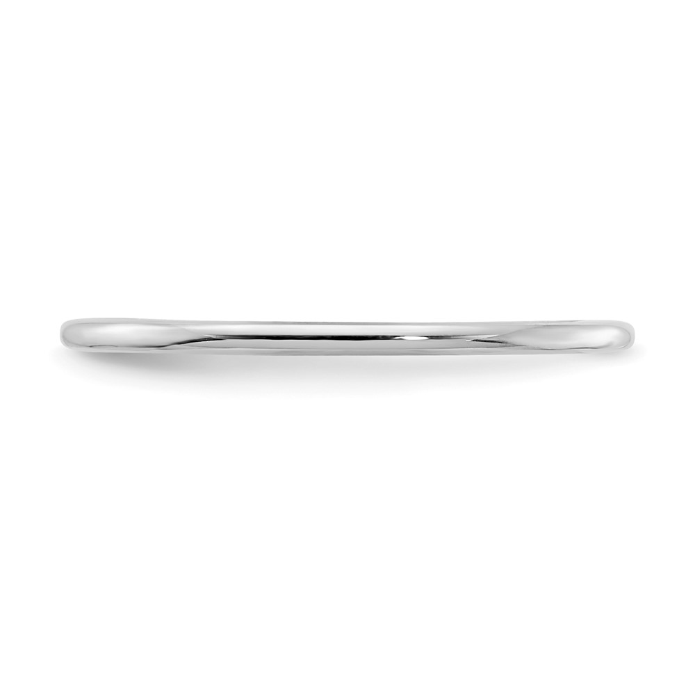 14K White Gold 1.2mm Half Round Polished Stackable Band Size 7 (STK17-120W-7)