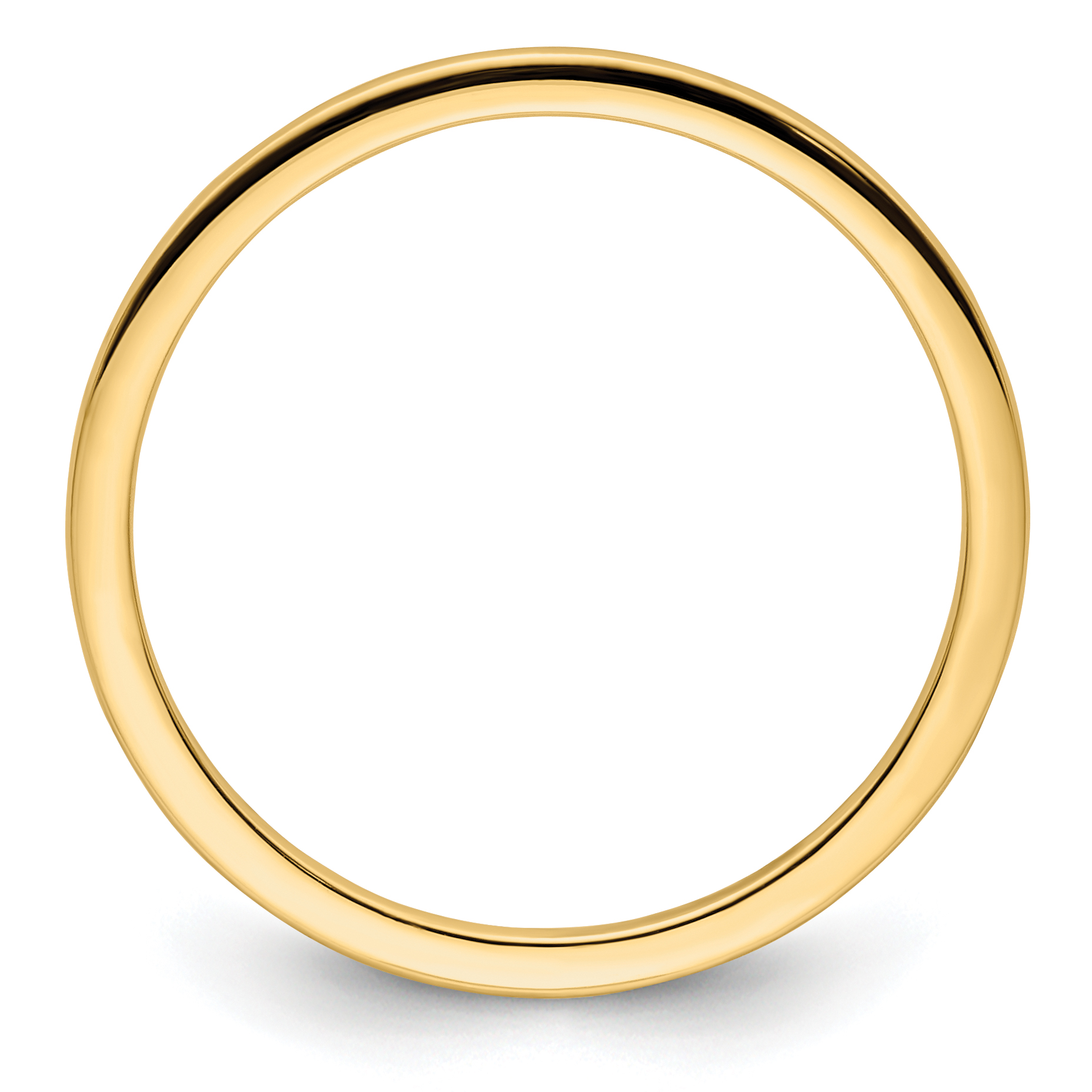 14K Gold 1.2mm Half Round Polished Stackable Band Size 4 STK17 detailed image 2