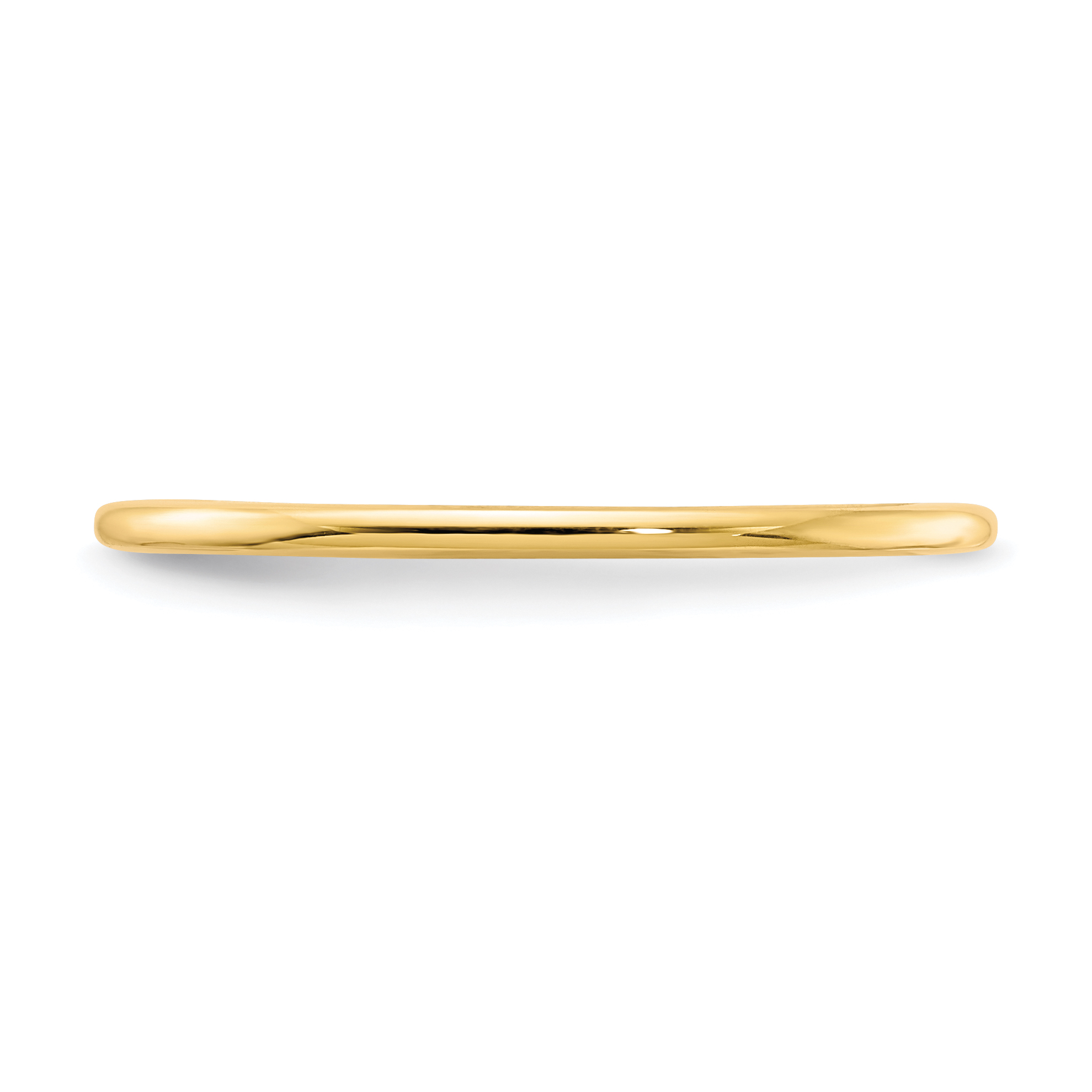 14K Gold 1.2mm Half Round Polished Stackable Band Size 4 STK17 detailed image 3