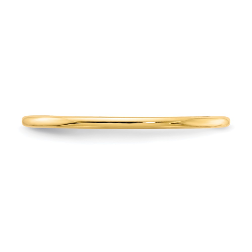 14K Yellow Gold 1.2mm Half Round Polished Stackable Band Size 5.5 (STK17-120Y-5.5)