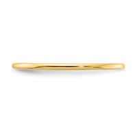14K Yellow Gold 1.2mm Half Round Polished Stackable Band view 3
