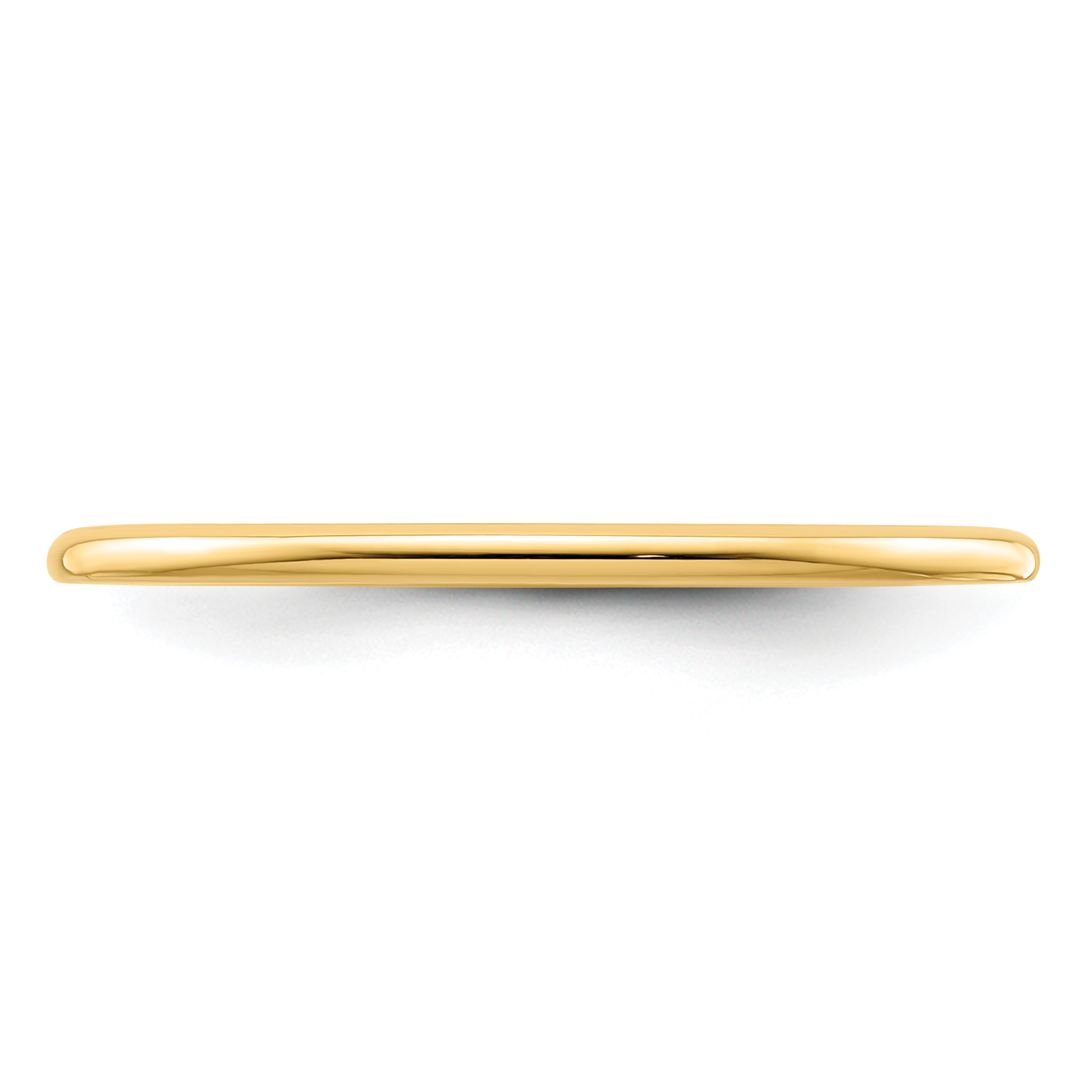 14K Gold 1.2mm Half Round Polished Stackable Band Size 4 STK17 detailed image 4