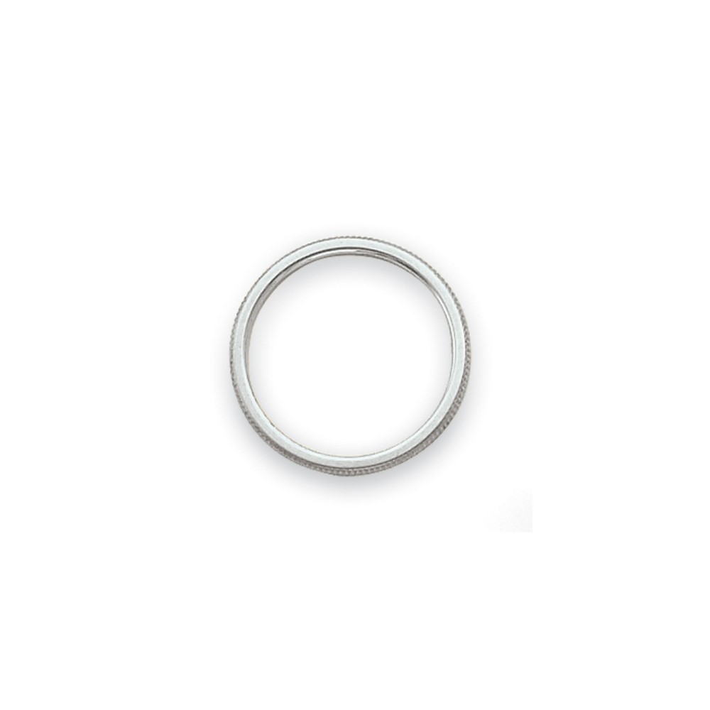 14k White Gold 1.5mm Milgrain Stackable Band Size 6 (STK2-6)