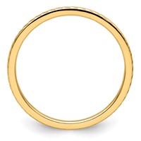 14K Yellow Gold 1.2mm Twisted Wire Pattern Stackable Band view 2