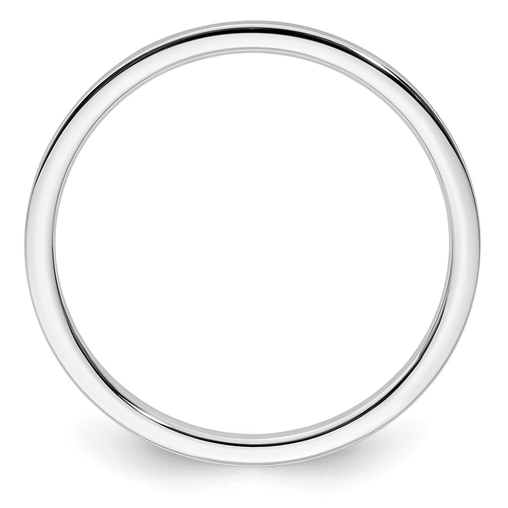 14K White Gold 1.2mm Flat Satin Stackable Band Size 4 (STK23-120W-4)