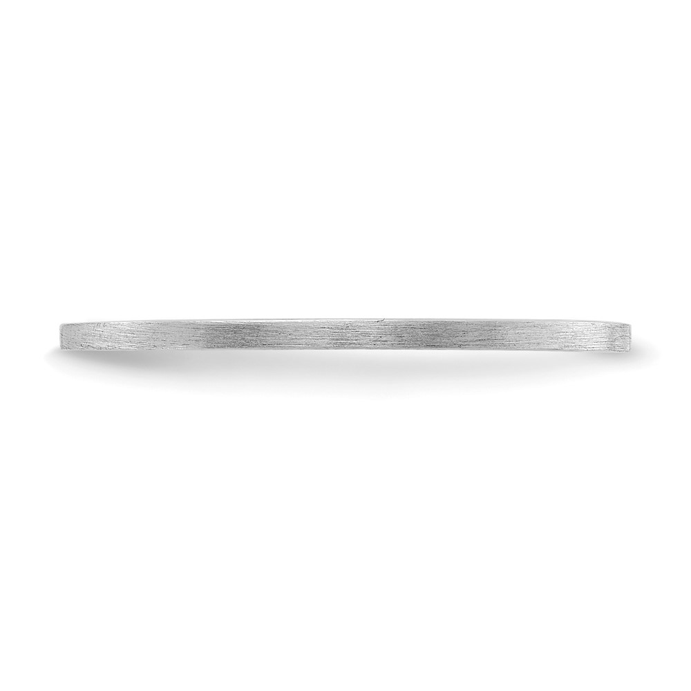 14K White Gold 1.2mm Flat Satin Stackable Band Size 4 (STK23-120W-4)